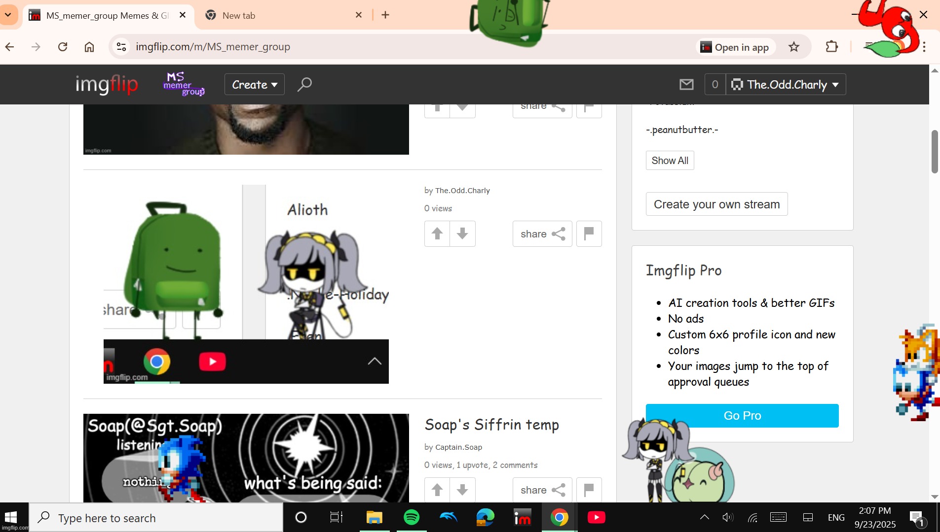 Final post with my shimejis today since schools over now | made w/ Imgflip meme maker