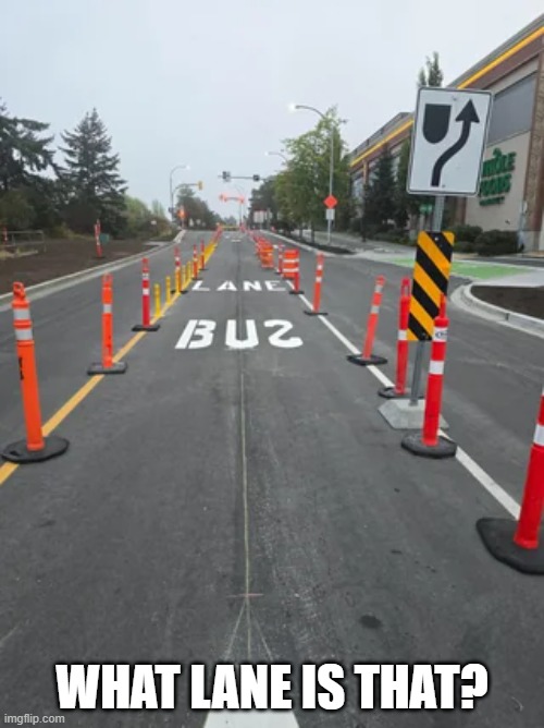 Lane Confusion | WHAT LANE IS THAT? | image tagged in you had one job | made w/ Imgflip meme maker