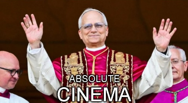 Absolute Cinema Pope Leo Blank Meme Template