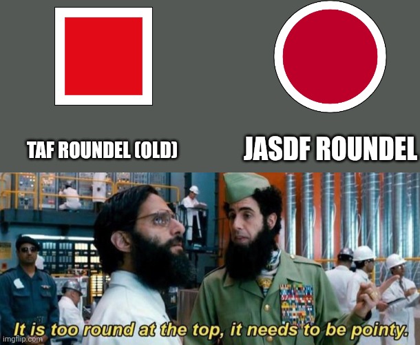 Pointy roundel | JASDF ROUNDEL; TAF ROUNDEL (OLD) | image tagged in aviation,air force | made w/ Imgflip meme maker