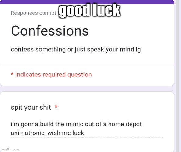 good luck | made w/ Imgflip meme maker