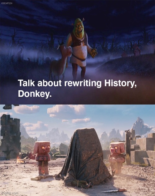 Shrek and Donkey impressed of Malgosha’s death | image tagged in shrek and donkey impressed of villains defeat | made w/ Imgflip meme maker