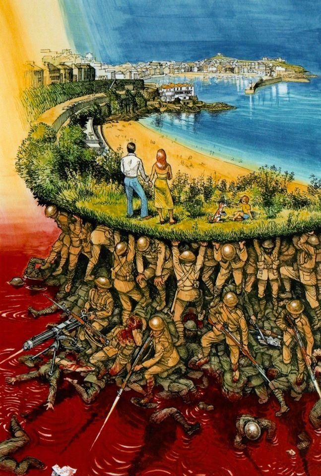 Soldiers holding up society template Blank Meme Template