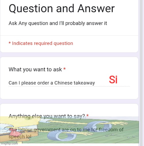 Si | made w/ Imgflip meme maker