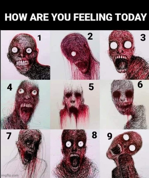 I'm a 6 today... | image tagged in depression | made w/ Imgflip meme maker