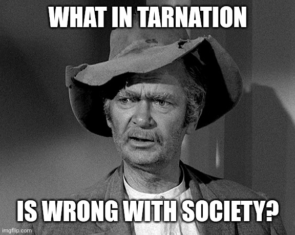 Jed Clampett | WHAT IN TARNATION IS WRONG WITH SOCIETY? | image tagged in jed clampett | made w/ Imgflip meme maker