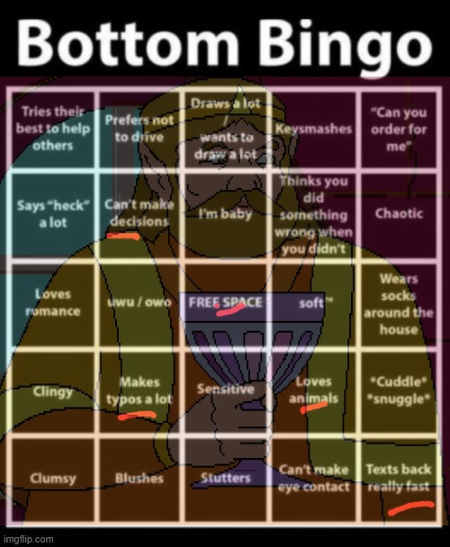Bottom bingo | image tagged in bottom bingo | made w/ Imgflip meme maker