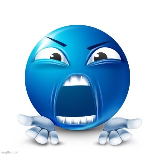 Frustrated Blue Emoticon | image tagged in frustrated blue emoticon | made w/ Imgflip meme maker