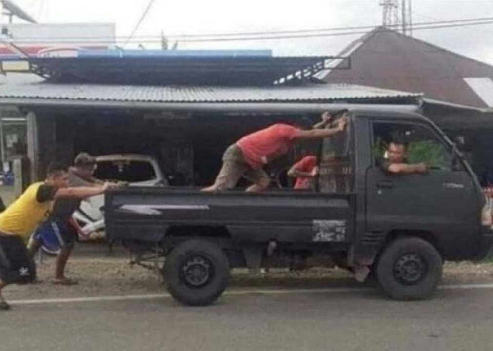 Push The Car Blank Meme Template