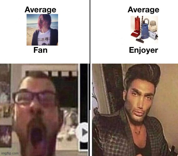 beta hpad fan Vs ALPHA IBAISAIC ENJOYER | image tagged in average fan vs average enjoyer | made w/ Imgflip meme maker