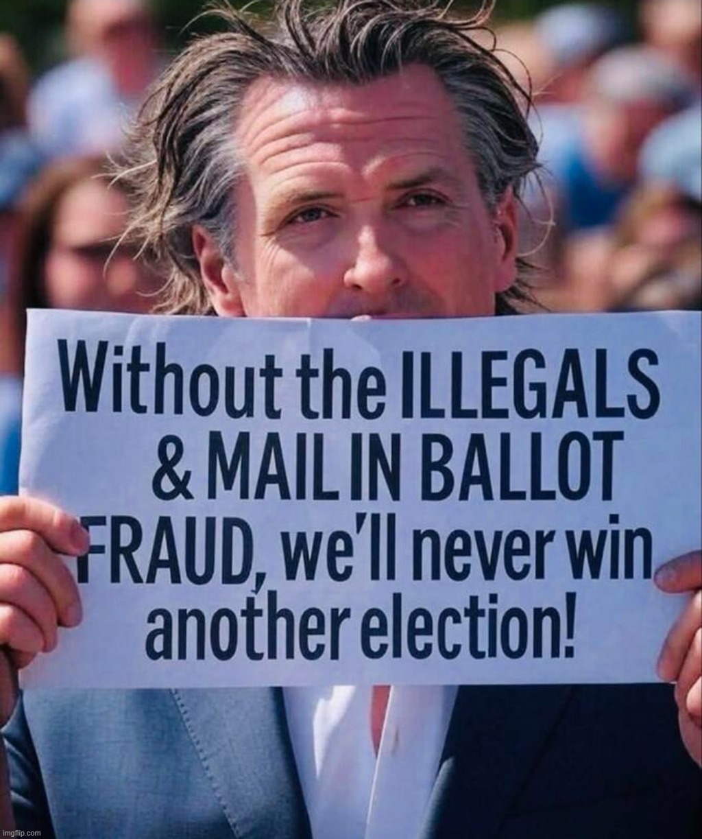 The ONLY Truth Gavin Newscum never spoke. | image tagged in gavin,douchebag democrats,liberal douche garofalo,party of haters,cultural marxism,crying liberal | made w/ Imgflip meme maker