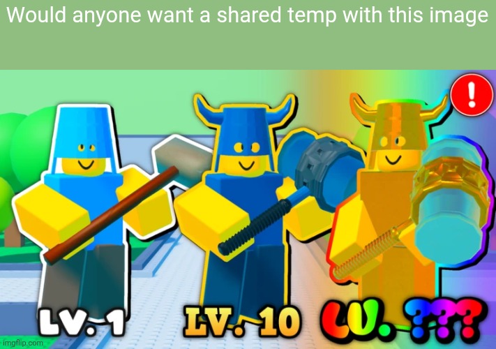 Would anyone want a shared temp with this image | made w/ Imgflip meme maker