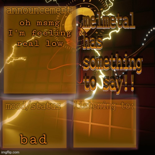melmetal temp (ty xoxo) | oh msmg I'm feeling real low; bad | image tagged in melmetal temp ty xoxo | made w/ Imgflip meme maker