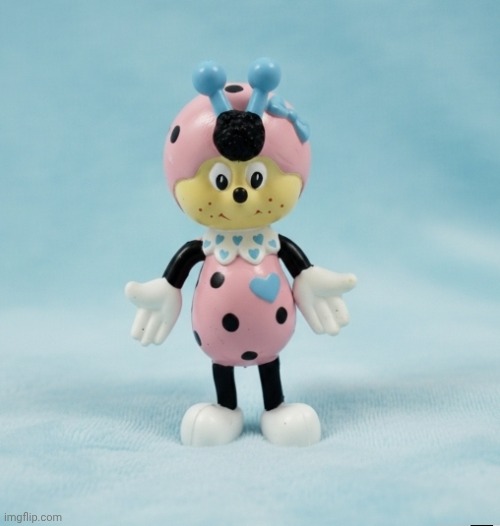 Vintage 90s Pink Ladybug Figure By Jemini Babicinel Character from Cococinel | image tagged in cococinel | made w/ Imgflip meme maker