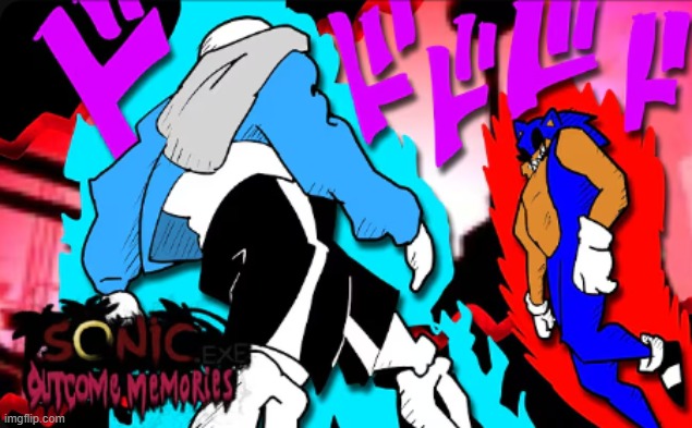 took a screenshot from a YT Thumbnail lmao- | image tagged in undertale,sans,sonic,jojo,jojo's walk | made w/ Imgflip meme maker