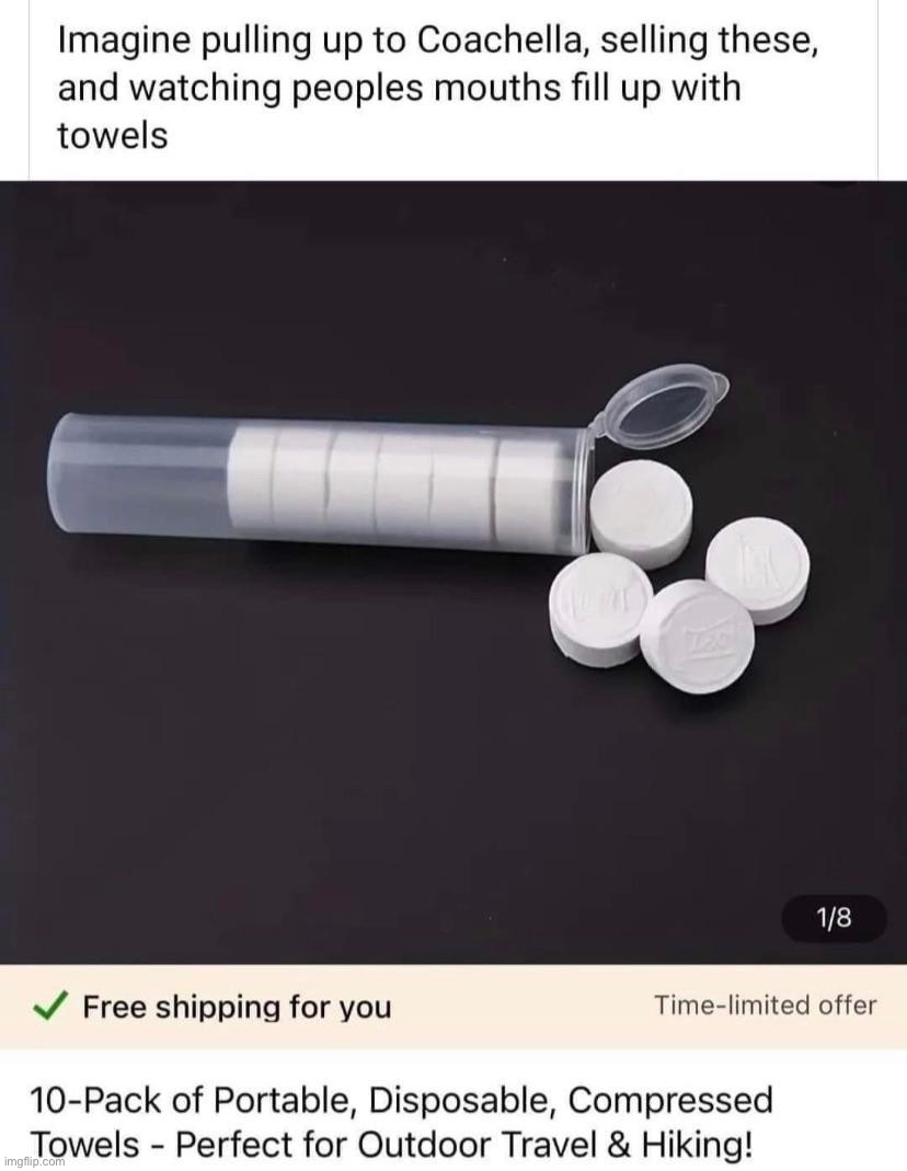 Imagine giving these to a drug addict and not tell them what it is and they die from towels | made w/ Imgflip meme maker