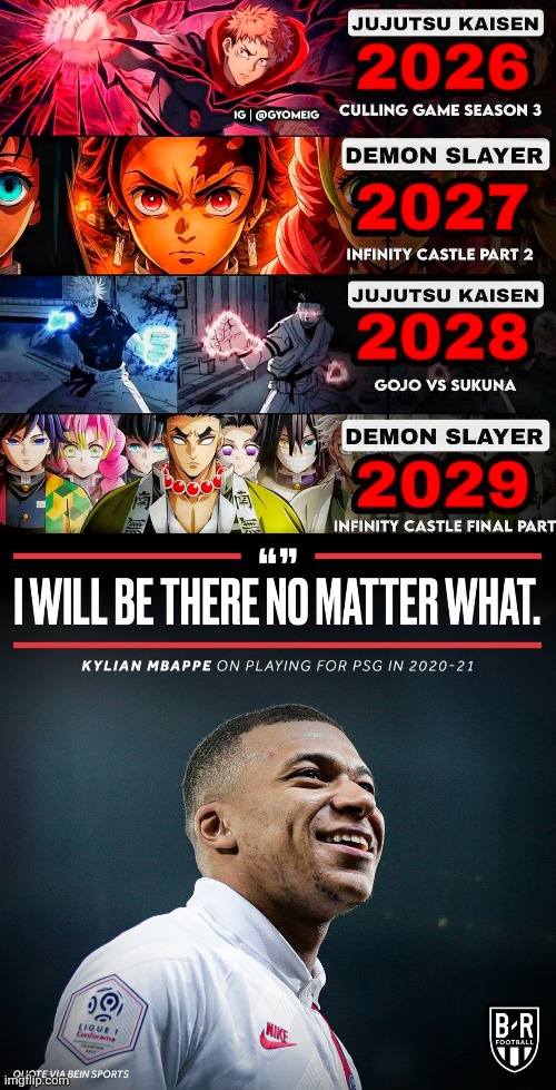image tagged in i will be there no matter what,demon slayer,jujutsu kaisen,anime,memes | made w/ Imgflip meme maker