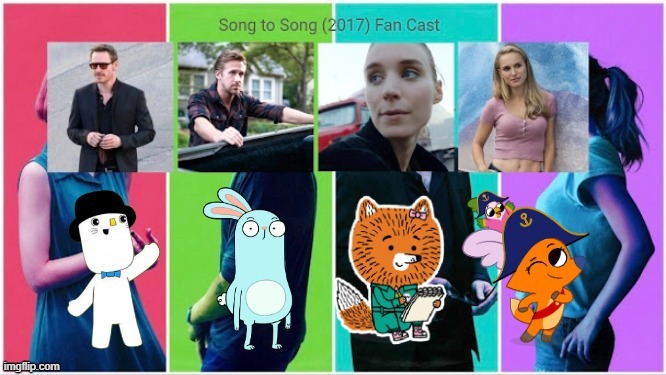 Credit to Mico the Ninjago Fan 2024 for this used (Reupload/Repost due to mistake on tags here) | image tagged in meme,memes,spoof cast,song to song,characters,roles | made w/ Imgflip meme maker