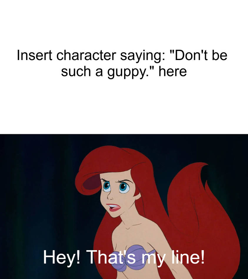 ariel hates who Blank Meme Template