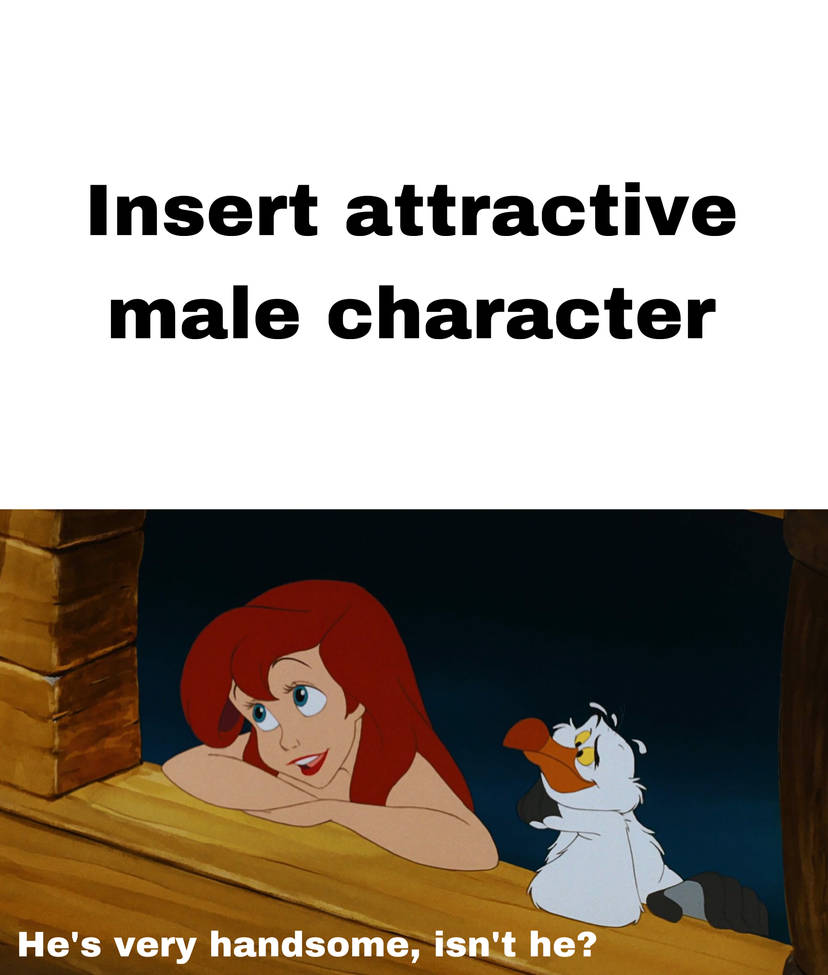 ariel finds who attractive ? Blank Meme Template
