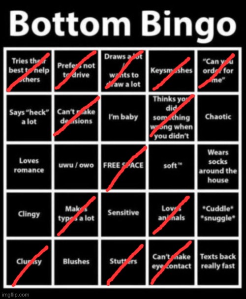 Bottom bingo | image tagged in bottom bingo | made w/ Imgflip meme maker