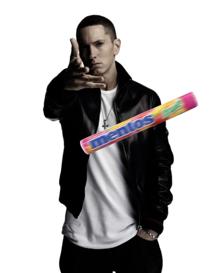 High Quality Eminem giving you mentos Blank Meme Template