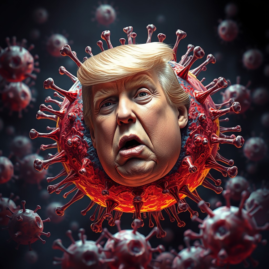 Donald Trump is a cancer on America. Blank Meme Template