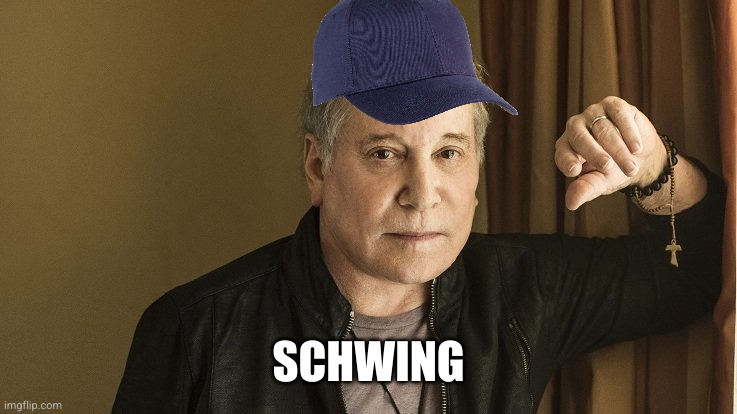 Paul Simon | SCHWING | image tagged in paul simon | made w/ Imgflip meme maker