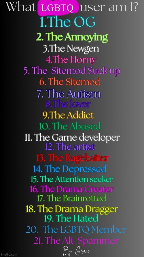 Good morning | LGBTQ | image tagged in which msmg user am i v3 by grace | made w/ Imgflip meme maker