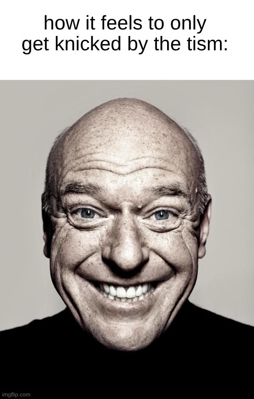 thank Kevin mondaine I'm not a silly cars mf | how it feels to only get knicked by the tism: | image tagged in dean norris | made w/ Imgflip meme maker