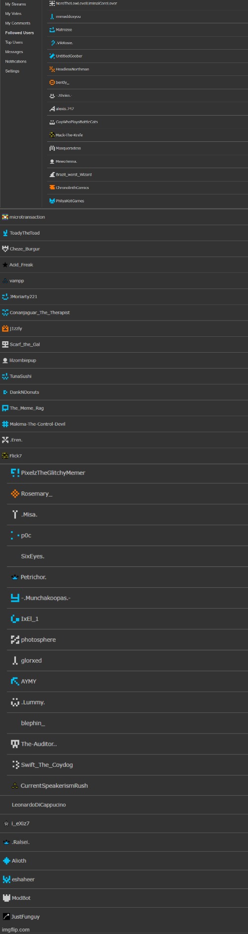 Revealing my followers (if you're on my list, congrats, i like u :3) | made w/ Imgflip meme maker
