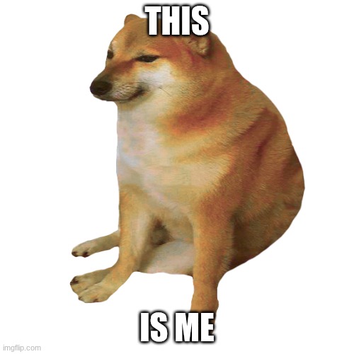 me | THIS; IS ME | image tagged in cheems | made w/ Imgflip meme maker