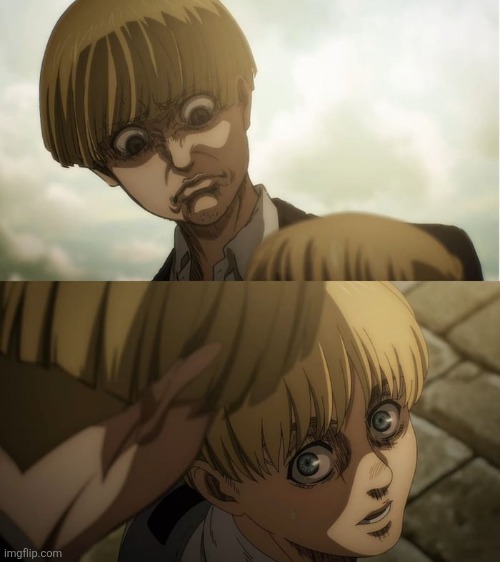 aot glare | image tagged in aot glare | made w/ Imgflip meme maker