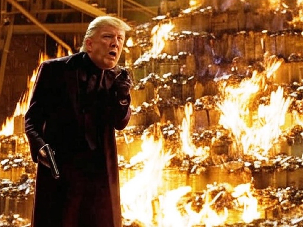 Trump Fire Blank Meme Template