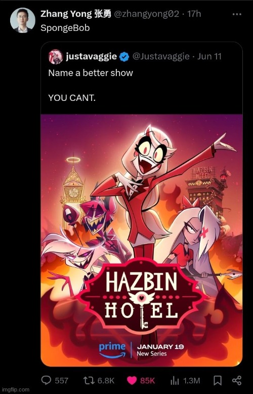 Literally any show is indefinitely better that hazshit midtel | made w/ Imgflip meme maker