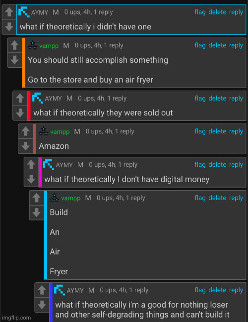 why don't some people see that they just need an air fryer vro | image tagged in aymy,air fryer,imgflip users | made w/ Imgflip meme maker