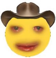 Crying cowboy emoji Blank Meme Template