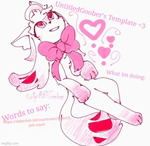 UntitledGoober's announcement temp | https://objection.lol/courtroom/9geor3 join court | image tagged in untitledgoober's announcement temp | made w/ Imgflip meme maker
