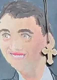High Quality Charlie Kirk painting face Blank Meme Template