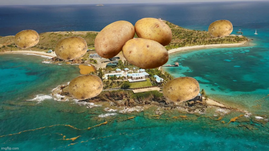 potatos_island | image tagged in epstein island | made w/ Imgflip meme maker