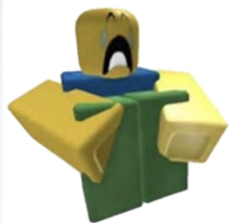 crying roblox noob Blank Meme Template