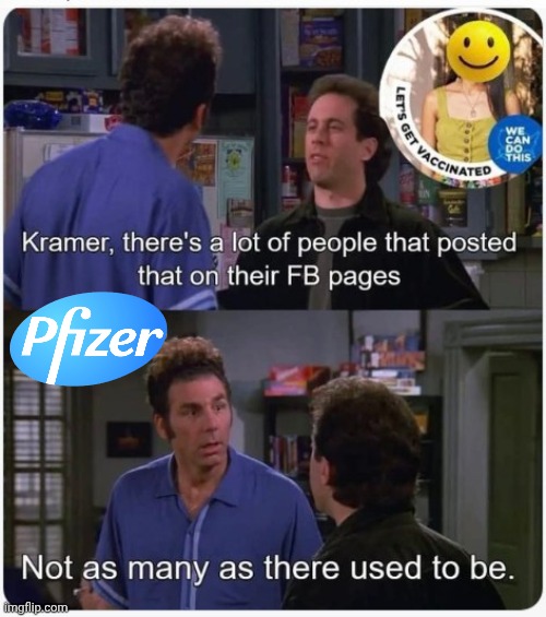 Pfizer fans don't stay around | image tagged in seinfeld,kramer,extinction | made w/ Imgflip meme maker