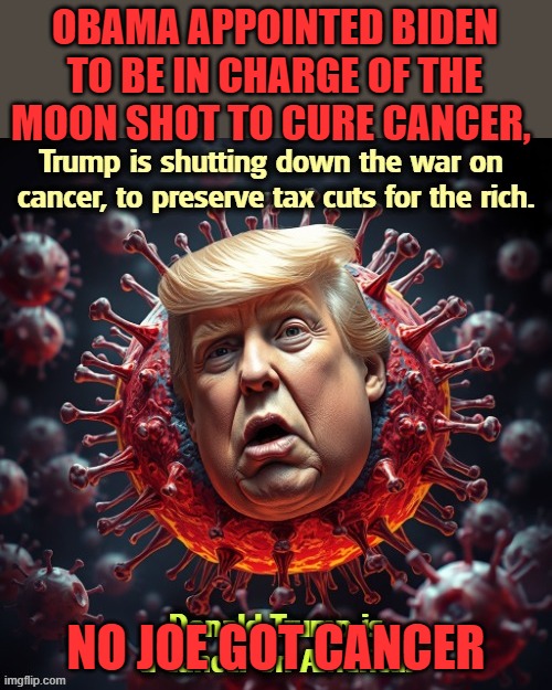 Sorry Sam | OBAMA APPOINTED BIDEN TO BE IN CHARGE OF THE MOON SHOT TO CURE CANCER, NO JOE GOT CANCER | made w/ Imgflip meme maker