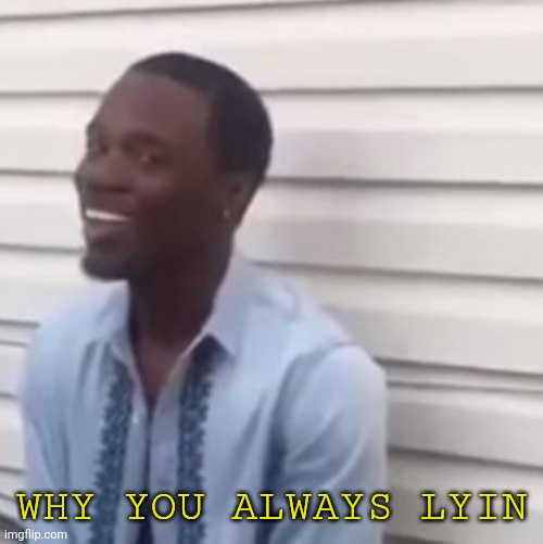 Why you always lying | WHY YOU ALWAYS LYIN | image tagged in why you always lying | made w/ Imgflip meme maker