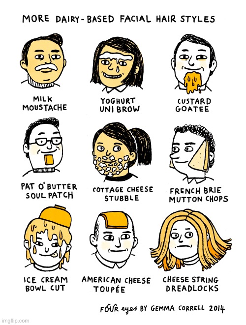 Four Eyes | image tagged in comics,four eyes,facial hair styles,dairy based | made w/ Imgflip meme maker