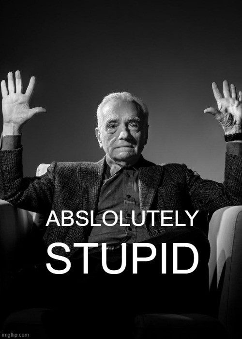 Absolute Cinema Blank | ABSLOLUTELY; STUPID | image tagged in absolute cinema blank | made w/ Imgflip meme maker