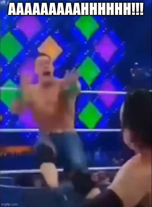 john cena | AAAAAAAAAHHHHHH!!! | image tagged in john cena | made w/ Imgflip meme maker