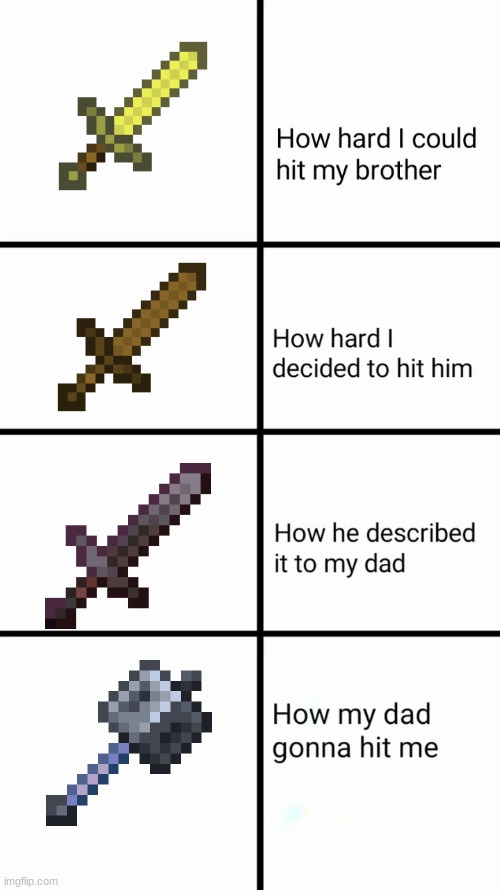 How hard I could hit my brother | image tagged in how hard i could hit my brother | made w/ Imgflip meme maker