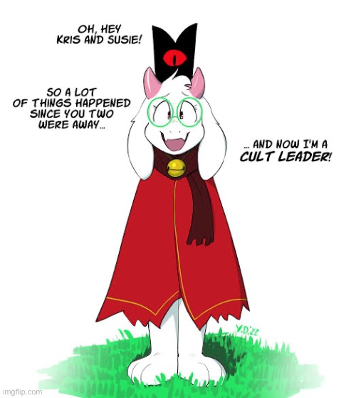 image tagged in deltarune,ralsei,cult of the lamb | made w/ Imgflip meme maker