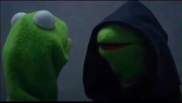 Evil kermit Blank Meme Template